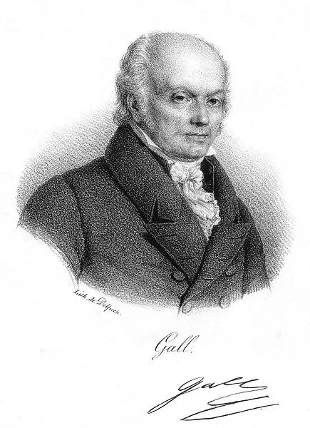 Franz Joseph Gall, German physician and founder of Phrenology, c1820. Artist: Delpech