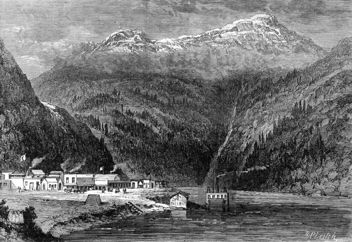 Framed Print : The Fraser River, British Columbia, Canada, 19th century. Artist: Leitch Framed Print : The Fraser River, British Columbia, Canada, 19th century. Artist: Leitch