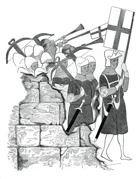 Framed Print : Fraternity of the Cross-bowmen, 15th century, (1870) Framed Print : Fraternity of the Cross-bowmen, 15th century, (1870)