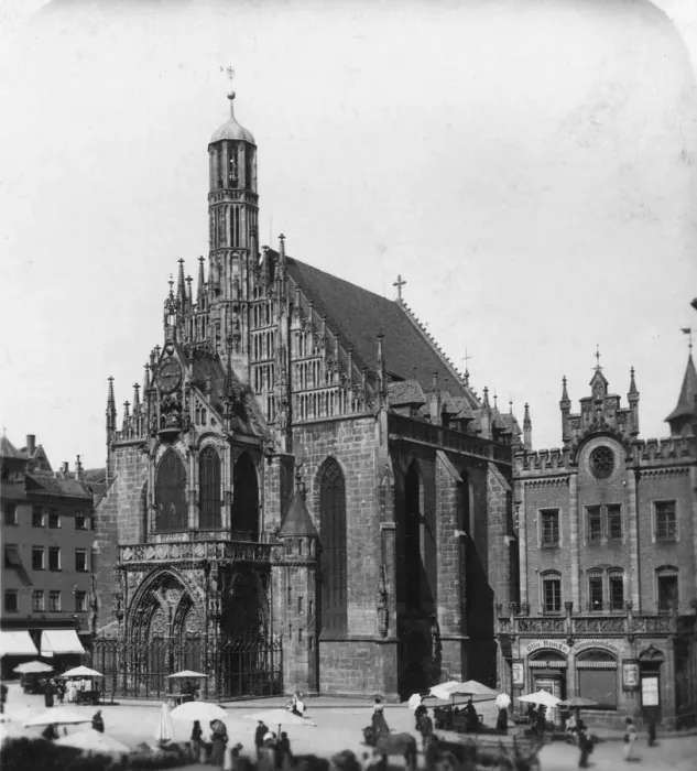 Framed Print : The Frauenkirche, Nuremberg, Bavaria, Germany, c1900. Artist: Wurthle & Sons Framed Print : The Frauenkirche, Nuremberg, Bavaria, Germany, c1900. Artist: Wurthle & Sons