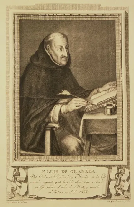 Framed Print : Fray Luis de Granada (1504-1588), Spanish writer and speaker, engraving of the collection Framed Print : Fray Luis de Granada (1504-1588), Spanish writer and speaker, engraving of the collection