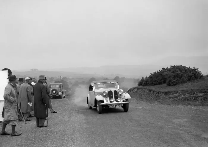 Framed Print : Frazer-Nash BMW 319 of D Impanni competing in the South Wales Auto Club Welsh Rally Framed Print : Frazer-Nash BMW 319 of D Impanni competing in the South Wales Auto Club Welsh Rally