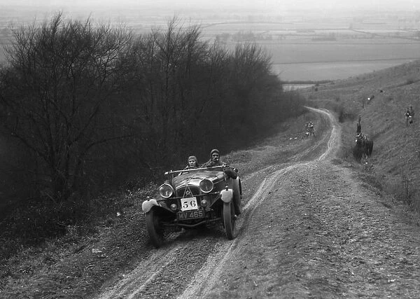 Frazer-Nash Boulogne 2-seater competing in a trial, Crowell Hill, Chinnor, Oxfordshire, 1930s