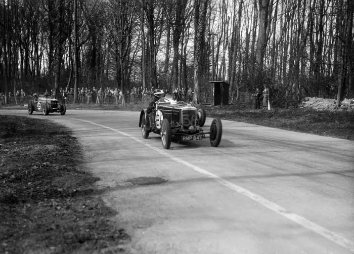 Framed Print : Frazer-Nash Byfleet II leading an MG at Donington Park, Leicestershire, 1935. Artist: Bill Brunell Framed Print : Frazer-Nash Byfleet II leading an MG at Donington Park, Leicestershire, 1935. Artist: Bill Brunell
