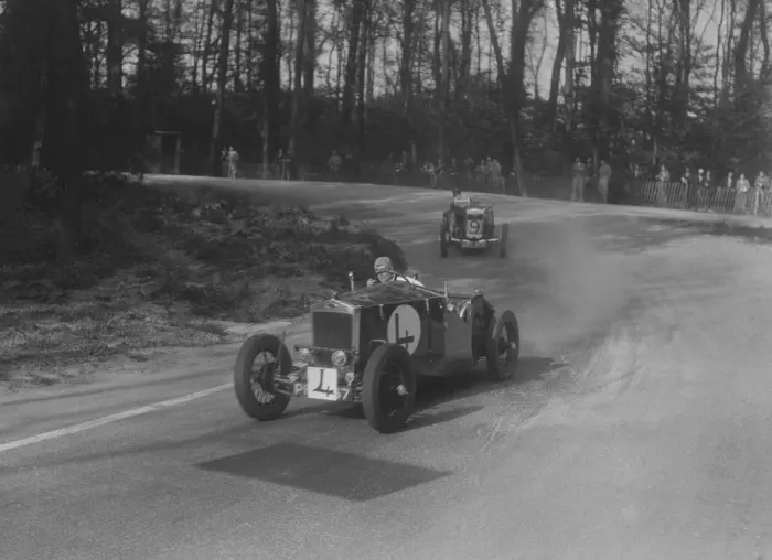 Framed Print : Two Frazer-Nash cars racing at Donington Park, Leicestershire, 1930s. Artist: Bill Brunell Framed Print : Two Frazer-Nash cars racing at Donington Park, Leicestershire, 1930s. Artist: Bill Brunell