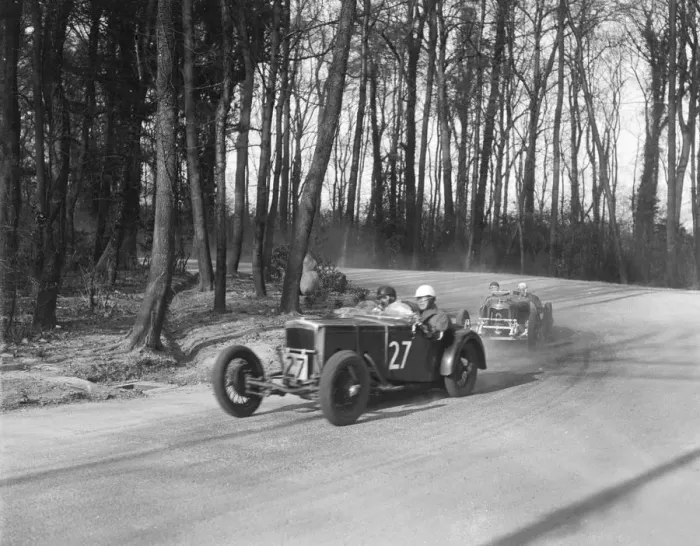 Framed Print : Frazer-Nash of PF Jucker leading J Eason-Gibsons Riley Brooklands, Donington Park, 1933 Framed Print : Frazer-Nash of PF Jucker leading J Eason-Gibsons Riley Brooklands, Donington Park, 1933