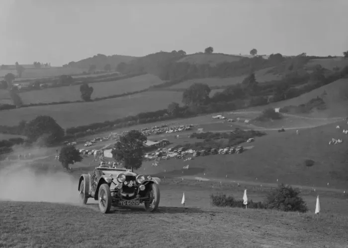 Framed Print : Frazer-Nash TT replica competing in the MG Car Club Rushmere Hillclimb, Shropshire, 1935 Framed Print : Frazer-Nash TT replica competing in the MG Car Club Rushmere Hillclimb, Shropshire, 1935