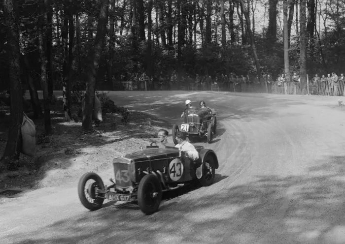 Framed Print : Frazer-Nash TT replica leading a Wolseley Hornet at Donington Park, Leicestershire, 1930s Framed Print : Frazer-Nash TT replica leading a Wolseley Hornet at Donington Park, Leicestershire, 1930s