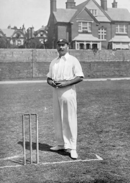 Framed Print : Fred Tate, Sussex and England cricketer, c1899. Artist: Hawkins & Co Framed Print : Fred Tate, Sussex and England cricketer, c1899. Artist: Hawkins & Co
