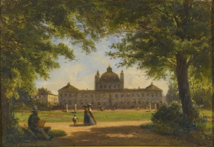 Framed Print : Fredensborg Palace. Artist: Bogolyubov, Alexei Petrovich (1824-1896) Framed Print : Fredensborg Palace. Artist: Bogolyubov, Alexei Petrovich (1824-1896)