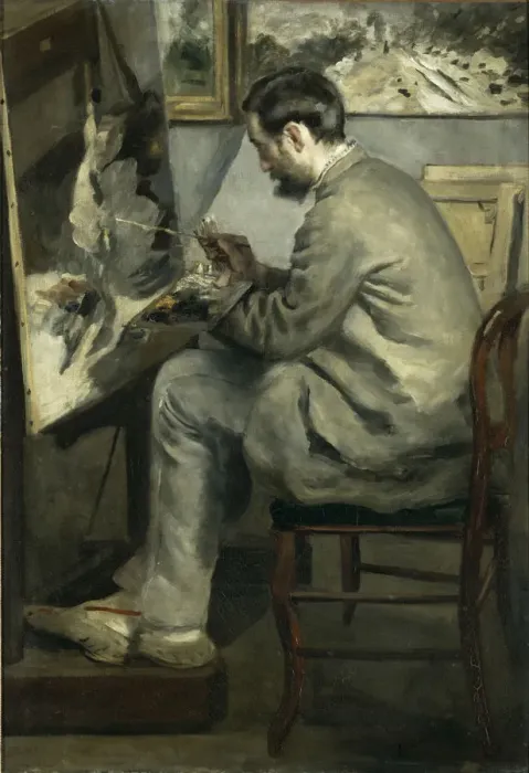 Framed Print : Frederic Bazille at his easel, 1867 Framed Print : Frederic Bazille at his easel, 1867
