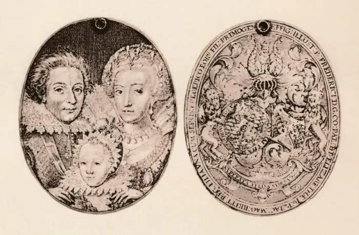 Framed Print : Frederick of Bohemia, Elizabeth Stuart, and their son, Frederick Henry, 1621, (1904). Artist: Daniel Mytens Framed Print : Frederick of Bohemia, Elizabeth Stuart, and their son, Frederick Henry, 1621, (1904). Artist: Daniel Mytens