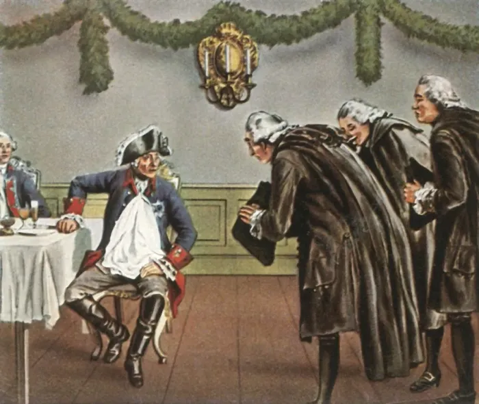 Framed Print : Frederick the Great and the men from Greiffenberg, 1784, (1936). Creator: Unknown Framed Print : Frederick the Great and the men from Greiffenberg, 1784, (1936). Creator: Unknown
