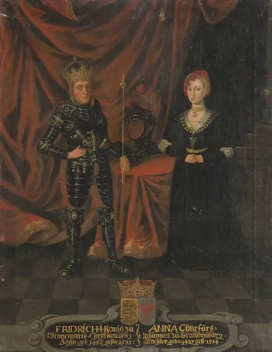 Framed Print : Frederick I, 1471-1533, King of Denmark and Norway and Anna, 1487-1514, c16th century. Creator: Anon Framed Print : Frederick I, 1471-1533, King of Denmark and Norway and Anna, 1487-1514, c16th century. Creator: Anon