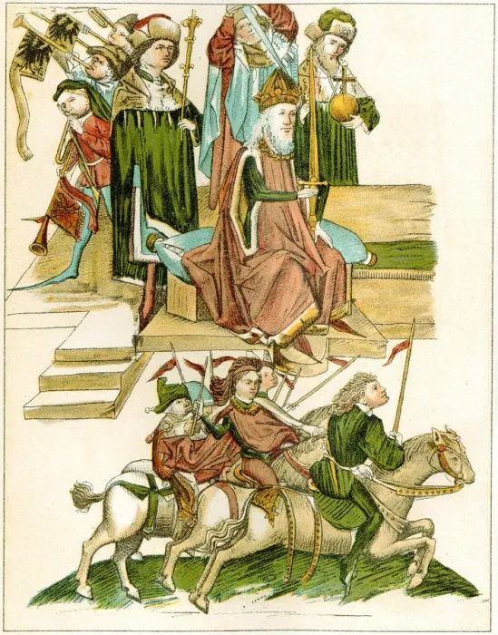Framed Print : Frederick I receives Brandenburg, 15th century Framed Print : Frederick I receives Brandenburg, 15th century