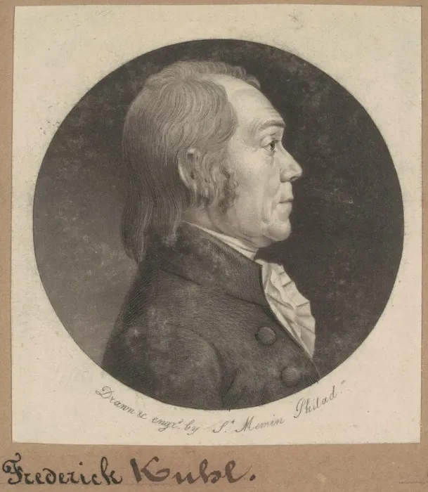 Framed Print : Frederick Kuhl, 1802. Creator: Charles Balthazar Julien Fevret de Saint-Memin Framed Print : Frederick Kuhl, 1802. Creator: Charles Balthazar Julien Fevret de Saint-Memin
