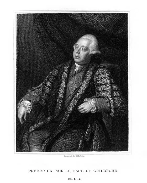 Framed Print : Frederick North, 2nd Earl of Guilford, Prime Minister of Great Britain, (1833). Artist: WT Mote Framed Print : Frederick North, 2nd Earl of Guilford, Prime Minister of Great Britain, (1833). Artist: WT Mote