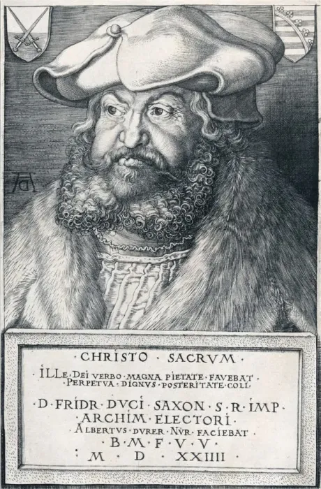 Framed Print : Frederick the Wise, Elector of Saxony, 1524 (1906). Artist: Albrecht Durer Framed Print : Frederick the Wise, Elector of Saxony, 1524 (1906). Artist: Albrecht Durer