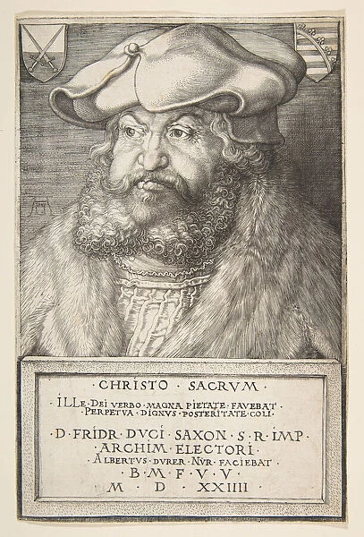 Frederick the Wise, Elector of Saxony, 1524. Creator: Albrecht Durer