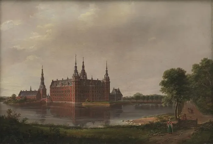 Framed Print : Frederiksborg Castle, 1817. Creator: Johan Christian Dahl Framed Print : Frederiksborg Castle, 1817. Creator: Johan Christian Dahl