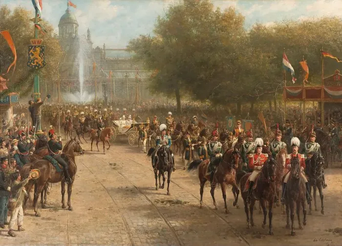 Framed Print : The Frederiksplein, Amsterdam, during the Entry of Queen Wilhelmina, 5 September 1898, 1898-1900. Creator: Otto Eerelman Framed Print : The Frederiksplein, Amsterdam, during the Entry of Queen Wilhelmina, 5 September 1898, 1898-1900. Creator: Otto Eerelman