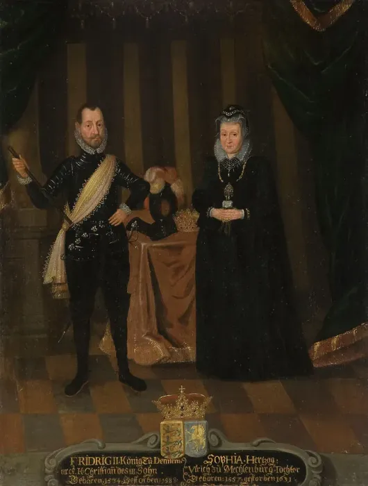 Framed Print : Fredrick II, 1534-1588, King of Denmark. Sofie of Mecklenburg, 1557-1631, Queen of Denmark. Creator: Anon Framed Print : Fredrick II, 1534-1588, King of Denmark. Sofie of Mecklenburg, 1557-1631, Queen of Denmark. Creator: Anon