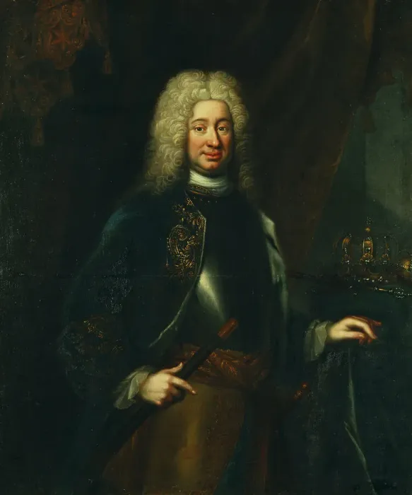 Framed Print : Fredrik I, 1676-1751, King of Sweden Landgrave of Hesse-Kassel, 18th century. Creator: Lorens Pasch the Elder Framed Print : Fredrik I, 1676-1751, King of Sweden Landgrave of Hesse-Kassel, 18th century. Creator: Lorens Pasch the Elder