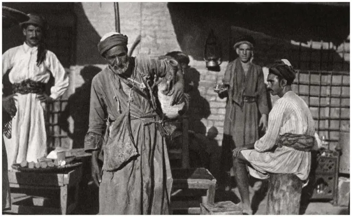 Framed Print : The free distribution of cold drinking water, Iraq, 1925. Artist: A Kerim