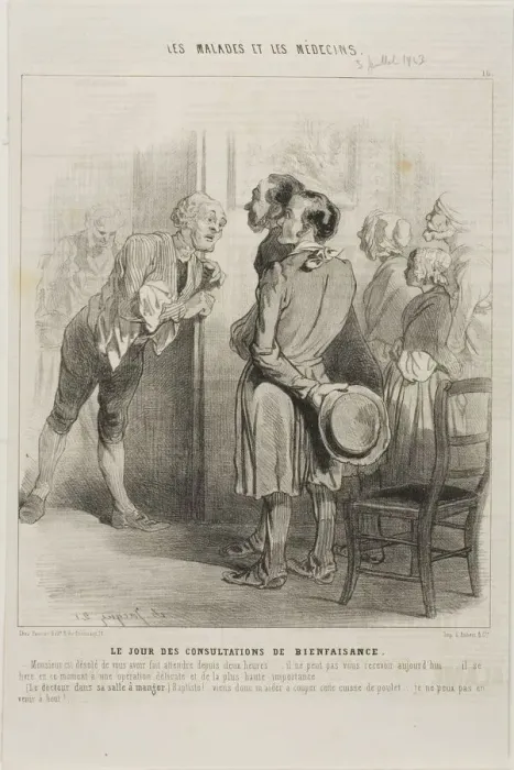 Framed Print : Free Doctors Visit Day (plate 16), 1843. Creator: Charles Emile Jacque Framed Print : Free Doctors Visit Day (plate 16), 1843. Creator: Charles Emile Jacque