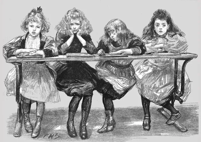 Framed Print : Free Education--A Difficult Problem, drawn from life, 1891. Creator: Unknown Framed Print : Free Education--A Difficult Problem, drawn from life, 1891. Creator: Unknown