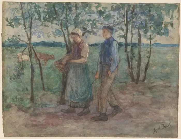 Framed Print : On free feet, 1834-1911. Creator: Jozef Israels Framed Print : On free feet, 1834-1911. Creator: Jozef Israels