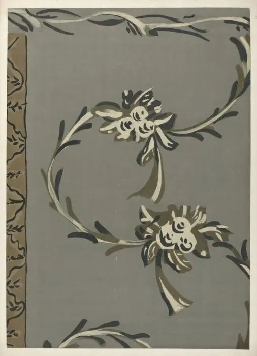 Framed Print : Free Hand Decorated Wall, 1935  /  1942. Creator: Edward DiGennero