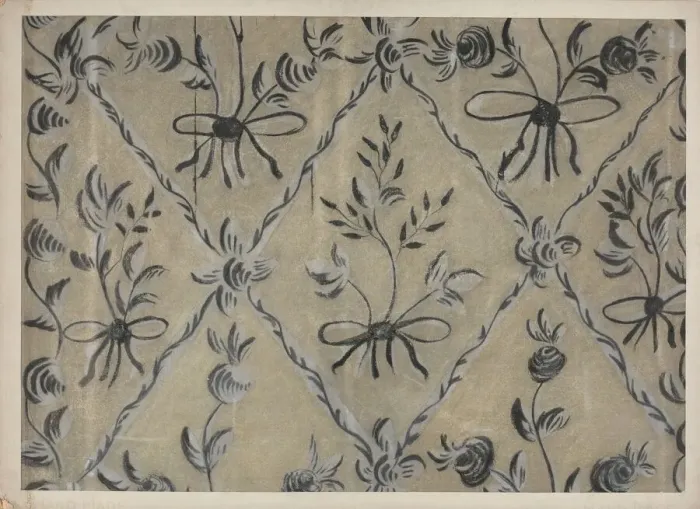 Framed Print : Free Hand Decorated Wall, c. 1939. Creator: Michael Lauretano Framed Print : Free Hand Decorated Wall, c. 1939. Creator: Michael Lauretano