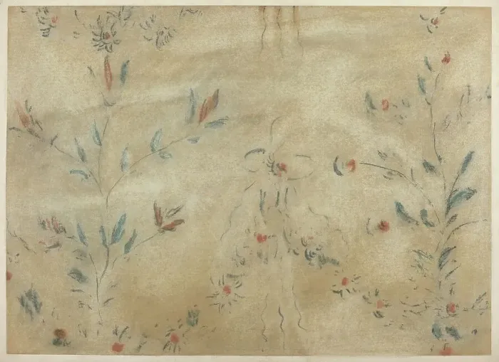 Framed Print : Free Hand Wall Decoration, c. 1940. Creator: Michael Lauretano Framed Print : Free Hand Wall Decoration, c. 1940. Creator: Michael Lauretano