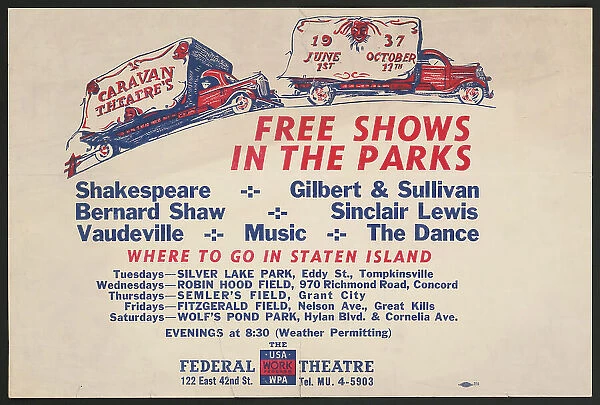 Free Shows in the Park, New York, [1930s]. Creator: Unknown