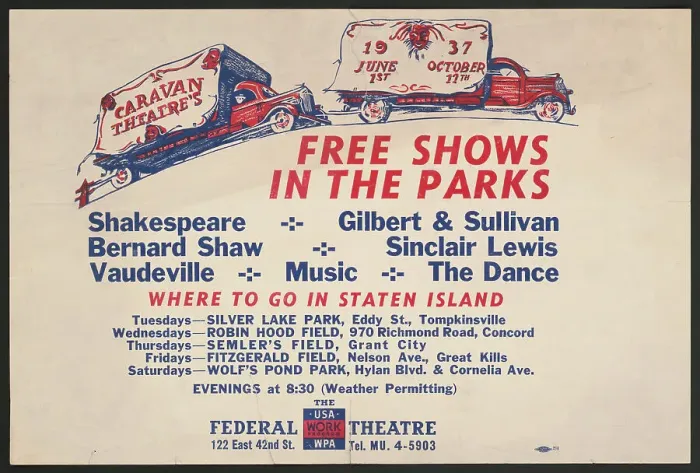 Framed Print : Free Shows in the Park, New York, [1930s]. Creator: Unknown
