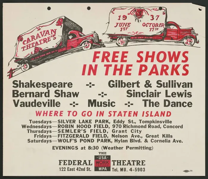 Framed Print : Free Shows in the Park, New York, [1930s]. Creator: Unknown