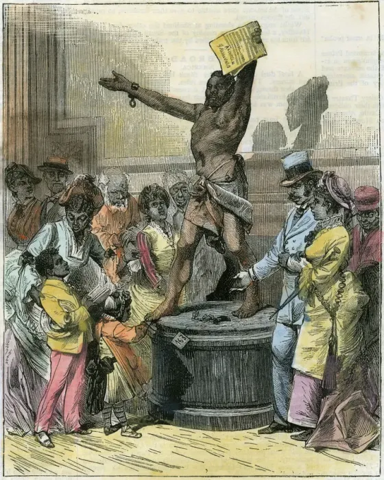 Framed Print : The Freed Slave, statue in Memorial Hall, Centennial Exhibition, Philadelphia, USA, c1876 Framed Print : The Freed Slave, statue in Memorial Hall, Centennial Exhibition, Philadelphia, USA, c1876
