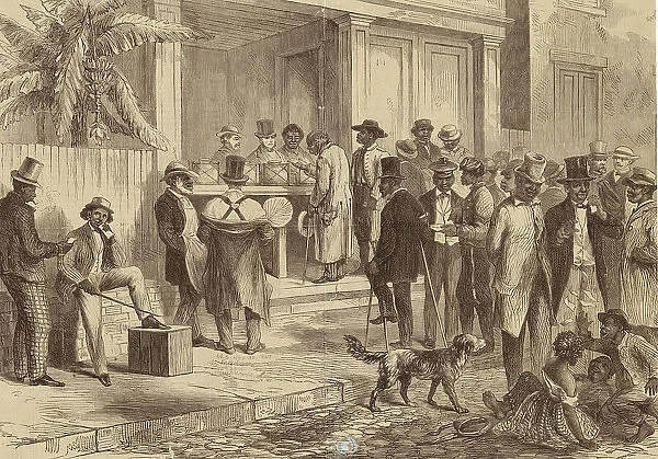 Freedmen voting in New Orleans, 1867. Creator: Unknown