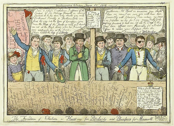The Freedom of Election, published June 22, 1818. Creator: Isaac Robert Cruikshank