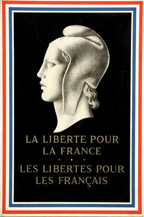 Framed Print : Freedom for France - freedom for the French, World War II poster, 1940. Creator: Unknown. Freedom for France - freedom for the French, World War II poster, 1940 Framed Print : Freedom for France - freedom for the French, World War II poster, 1940. Creator: Unknown. Freedom for France - freedom for the French, World War II poster, 1940