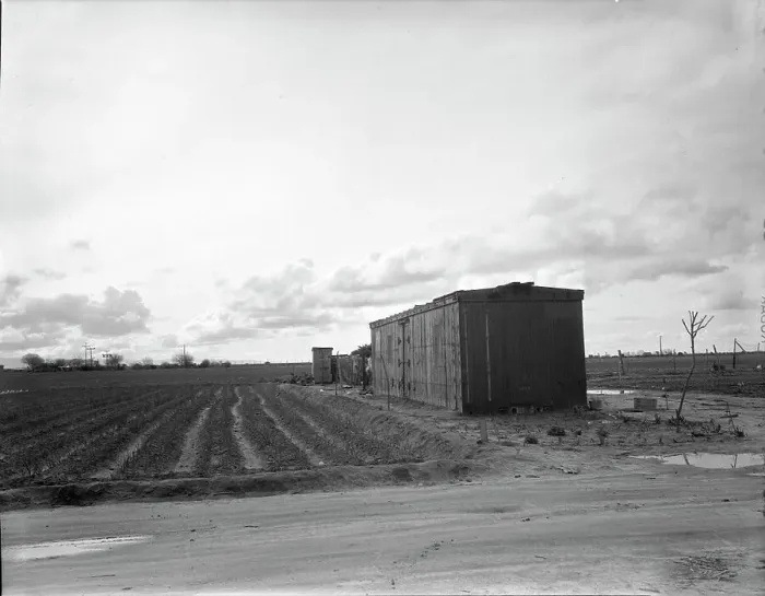 Framed Print : Freight car converted into house in Little Oklahoma, California, 1936. Creator: Dorothea Lange. Freight car converted into house in Little Oklahoma, California, 1936. Creator: Dorothea Lange Framed Print : Freight car converted into house in Little Oklahoma, California, 1936. Creator: Dorothea Lange. Freight car converted into house in Little Oklahoma, California, 1936. Creator: Dorothea Lange
