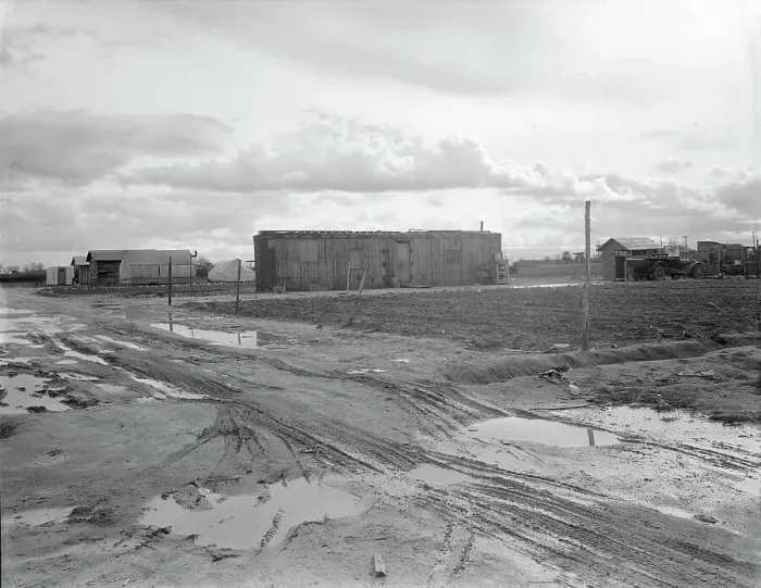 Framed Print : Freightcar converted into home in Little Oklahoma, California, 1936. Creator: Dorothea Lange. Freightcar converted into home in Little Oklahoma, California, 1936. Creator: Dorothea Lange Framed Print : Freightcar converted into home in Little Oklahoma, California, 1936. Creator: Dorothea Lange. Freightcar converted into home in Little Oklahoma, California, 1936. Creator: Dorothea Lange