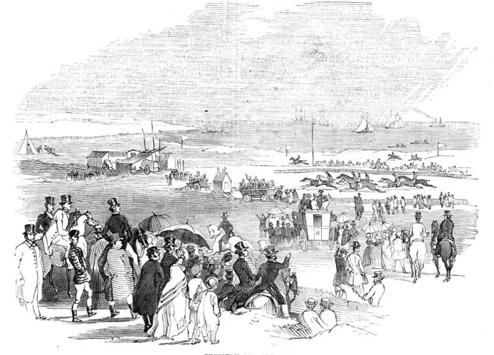 Framed Print : Freiston Shore Races, 1844. Creator: Unknown Framed Print : Freiston Shore Races, 1844. Creator: Unknown