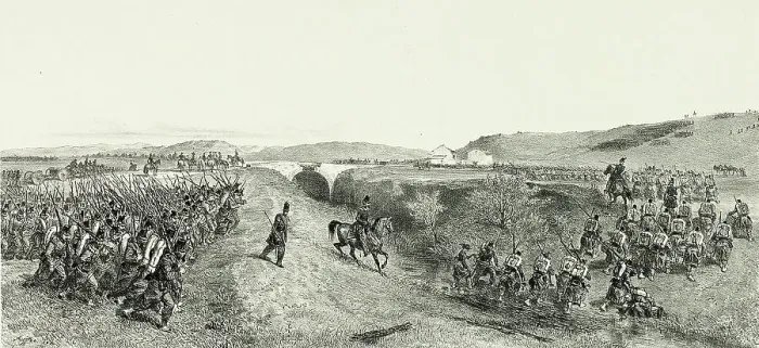 Framed Print : The French Army Arrives at Maglianella, from Souvenirs d'Italie: Expédition de Rome, 1850. Creator: Auguste Raffet Framed Print : The French Army Arrives at Maglianella, from Souvenirs d'Italie: Expédition de Rome, 1850. Creator: Auguste Raffet