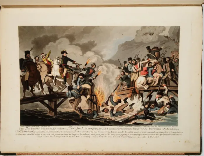 Framed Print : French army crossing the Berezina in November 1812, 1813. Artist: Hassell, John (1767-1825) Framed Print : French army crossing the Berezina in November 1812, 1813. Artist: Hassell, John (1767-1825)