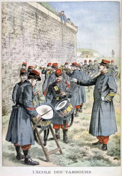 Framed Print : French army drum school, 1903 Framed Print : French army drum school, 1903