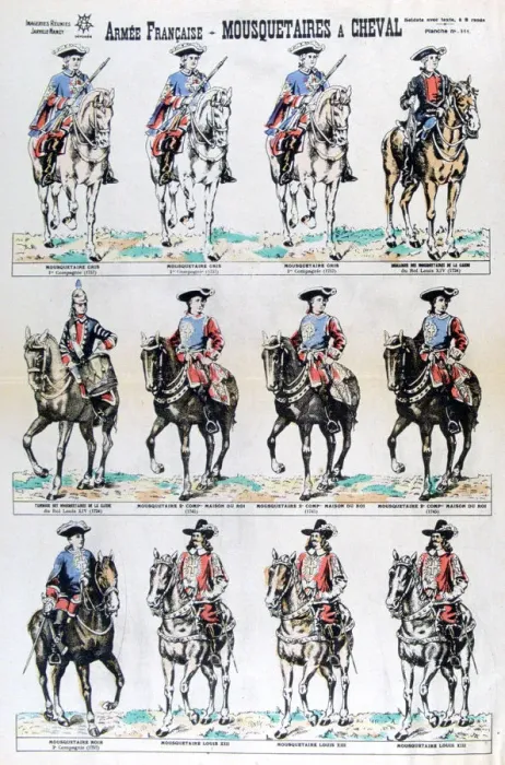 Framed Print : French Army; mounted musketeers, 17th century (19th century) Framed Print : French Army; mounted musketeers, 17th century (19th century)