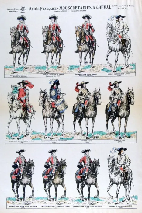 Framed Print : French Army; mounted musketeers, 18th century (19th century) Framed Print : French Army; mounted musketeers, 18th century (19th century)