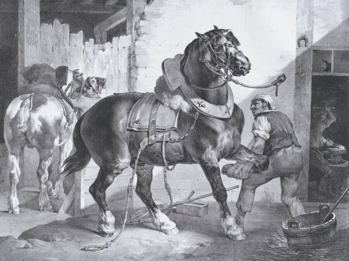 Framed Print : The French Blacksmith, 1822. Creator: Theodore Gericault Framed Print : The French Blacksmith, 1822. Creator: Theodore Gericault